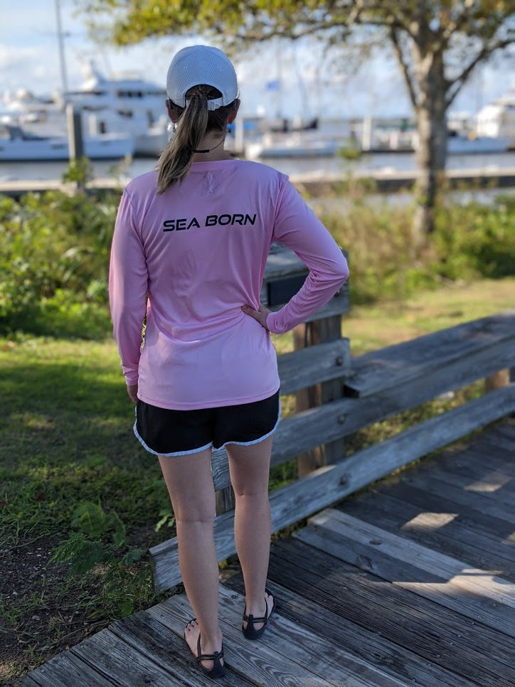 Sea Born - Ladies Pink Aquaflage Performance Long Sleeve – CRI